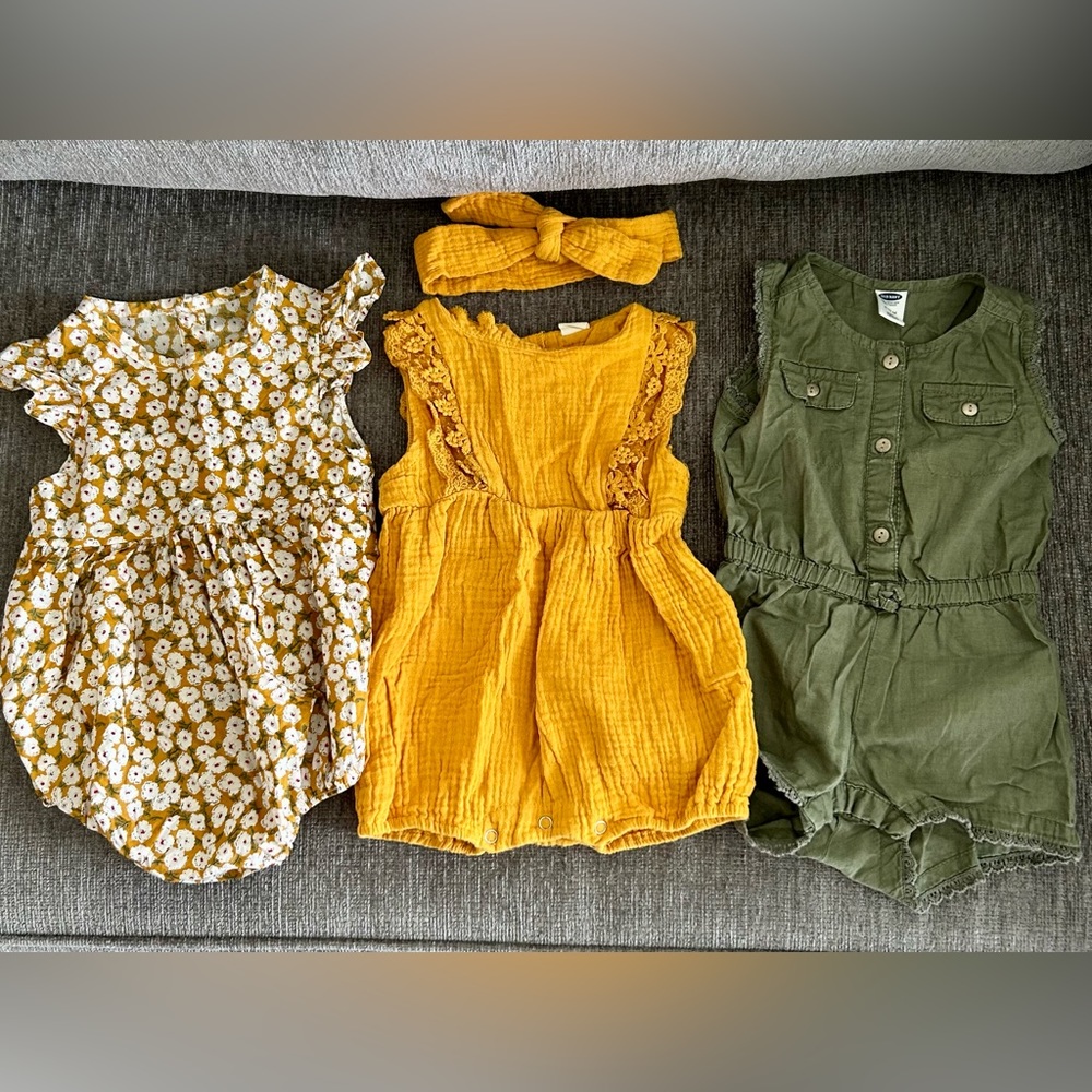 Fall Bubble Rompers Bundle 9-12m